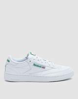 Thumbnail for your product : Reebok Club C 85 Sneaker in White/Green