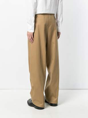 Raf Simons long high waist trousers
