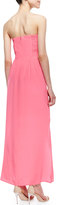 Thumbnail for your product : Amanda Uprichard Mimosa Strapless Pleated Maxi Dress, Pink Ribbon