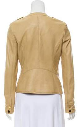 Tory Burch Leather Button-Up Jacket