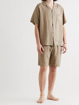 Desmond & Dempsey Linen Drawstring Pyjama Shorts
