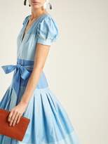 Thumbnail for your product : Carolina Herrera Stripe Jacquard Panelled Dress - Womens - Blue Stripe