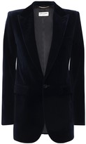 Thumbnail for your product : Saint Laurent Velvet One Breast Blazer Jacket