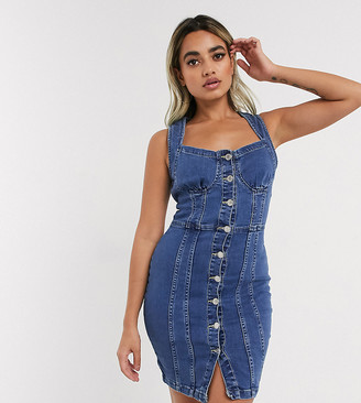 women's petite denim dresses