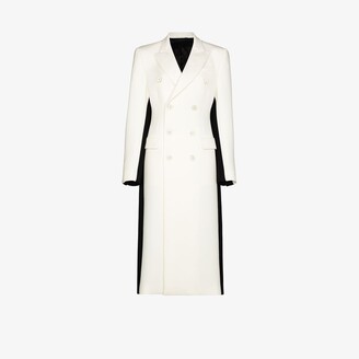 Wardrobe NYC White X Browns 50 Two Tone Double-Breasted Wool Coat