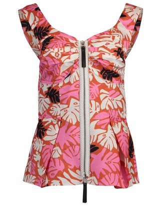 black zip up tank top