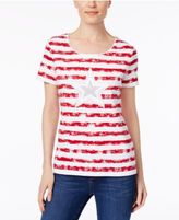 Thumbnail for your product : Karen Scott Cotton Striped Star Graphic T-Shirt, Created for Macy's