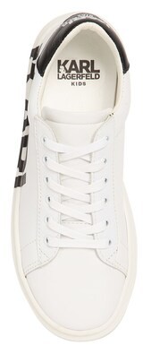 Karl Lagerfeld Paris Lace-Up Low Leather Sneakers