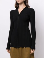 Thumbnail for your product : Proenza Schouler White Label Ribbed Zip-Up Cardigan
