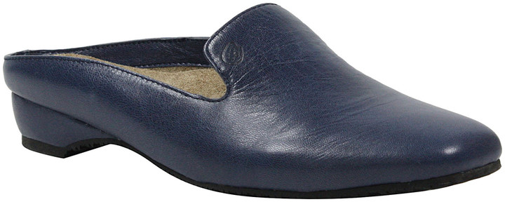 womens navy mules