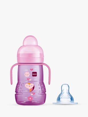 Mam 2 in 1 Trainer Bottle, 220ml, Pink