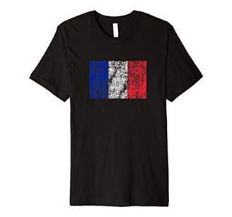 Flag of France Distressed T Shirt - Men Women Premium T-Shirt