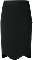 Givenchy curved hem knee length skirt