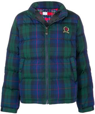 Tommy Jeans plaid puffer jacket