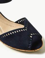 Thumbnail for your product : M&S CollectionMarks and Spencer Suede Wedge Heel Ankle Strap Sandals