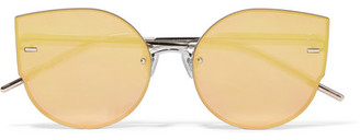 Gentle Monster Ami Adam Cat-eye Rose Gold-tone Mirrored Sunglasses - one size