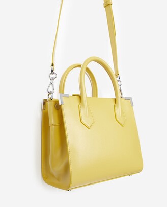 The Kooples Medium Ming bag in pastel yellow leather