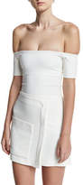 Thumbnail for your product : Halston Margaux Off-the-Shoulder Ribbed Jersey Bodysuit