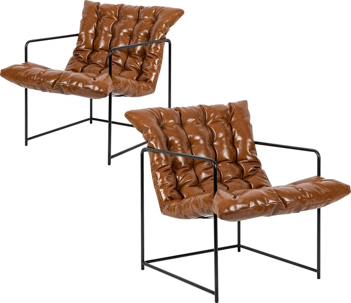 Gia Mid Century Modern Sling Accent Chair for Living Room