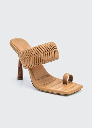 GIA/RHW Woven Toe-Ring Slide High-Heel Sandals