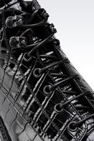 Thumbnail for your product : Giorgio Armani Ankle Boot In Croc Print Calfskin
