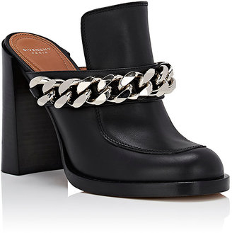 Givenchy Women's Chain-Strap Leather Mules