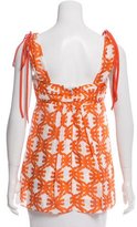 Thumbnail for your product : Milly Abstract Print Sleeveless Top