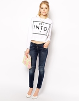 Thumbnail for your product : Love Moschino Biker Jeans with Quilted Knee Detail