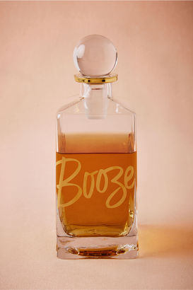 BHLDN Gold Scripted Decanter