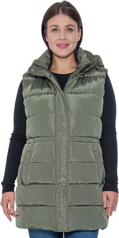 Plus Size Sebby Collection Puffer Vest