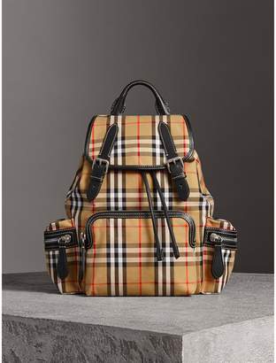Burberry The Medium Rucksack in Vintage Check and Leather