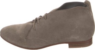 Alberto Fermani Suede Ankle Lace-Up Boots Grey Round-Toes Lace-Up Closure at Uppers | Alberto Fermani Suede Lace-Up Boots in Grey, Women's IT 39 | 9