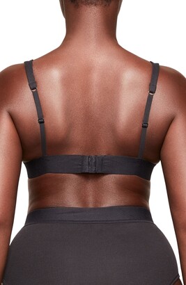 Buy SKIMS Black Cotton Jersey Rib Plunge Bralette for Women in