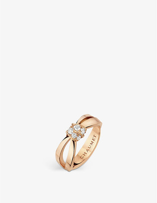 Chaumet Liens Seduction 18ct pink-gold and diamond ring