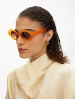 Thumbnail for your product : Lapima Madalena Oval Acetate Sunglasses - Orange