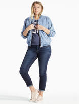 Thumbnail for your product : Lucky Brand PLUS SIZE DENIM BOMBER JACKET