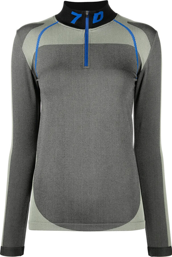 7 DAYS ACTIVE Half-Zip Funnel Neck Top