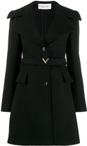Thumbnail for your product : Valentino Garavani V-Gold belted coat