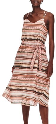 Only Asia Life Strap Midi Dress Burnt Coral