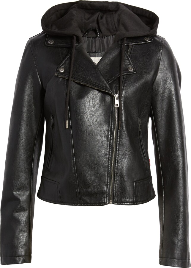 meant to be moto jacket with removable hood