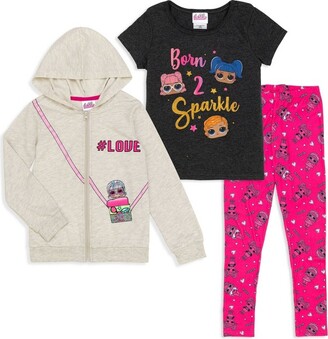 L.O.L. Surprise! Little Girls 3 Piece Outfit Set: French Terry