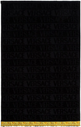 Versace Home Barocco & Robe Towel - Black - Guest Towel