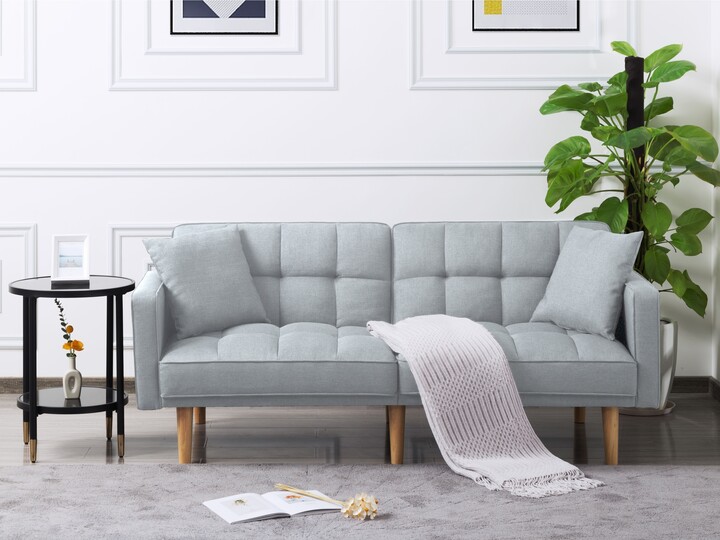 EDWINRAYLLC Adjustable Backrest Sofa Bed Convertible Sleeper Couch Bed