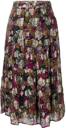 BA&SH Lana floral-print midi skirt