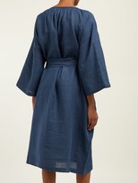 Thumbnail for your product : Denis Colomb Tie-waist Linen Dress - Navy