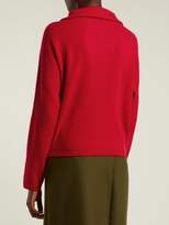 Thumbnail for your product : Allude Half-zip Ribbed Cashmere Sweater - Womens - Red