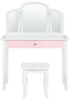 Thumbnail for your product : Rosdorf Park Kids Princess Make Up Dressing Table With Tri-Folding Mirror & Chair,White