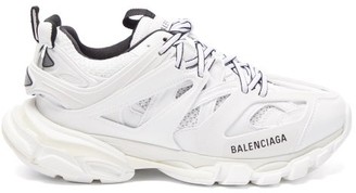 Balenciaga Track Panelled Faux-leather Trainers - White Black