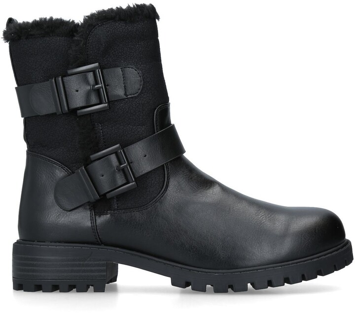 ladies fur lined biker boots