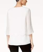 Thumbnail for your product : Alfani Cutout Pleated-Overlay Top, Created for Macy's